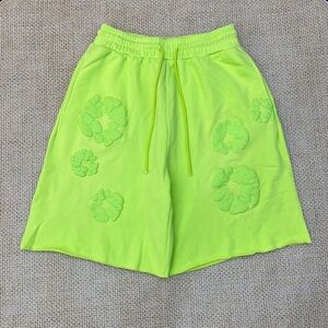 Vibrant Lime Athletic Men's Shorts